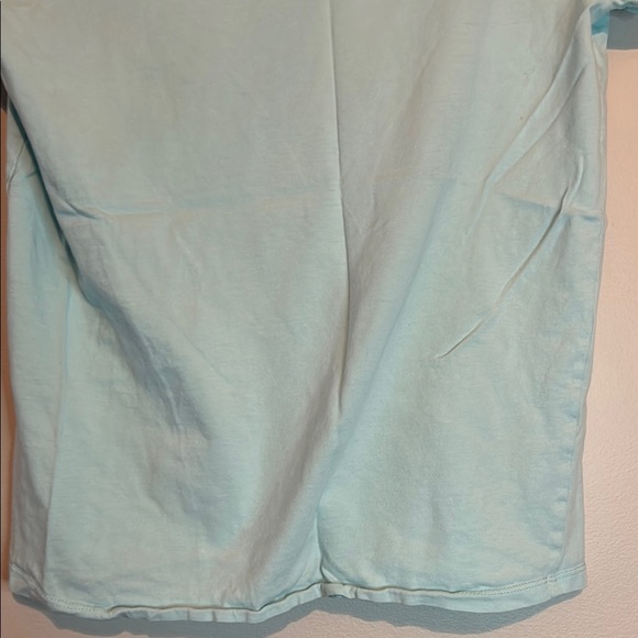 Blue Short Sleeve Tee with Graphic Design - Picture 6 of 9